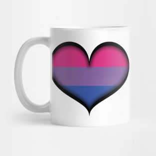 Large Vector Heart in Bisexual Pride Flag Colors Mug